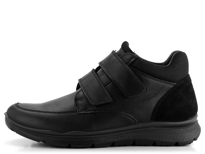 Ara pánský kožený kotník na suché zipy Benjo Black 11-24648-01