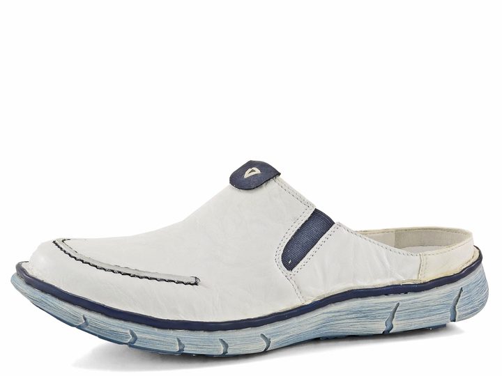 Rieker pantofle bílo-modré L0859-82