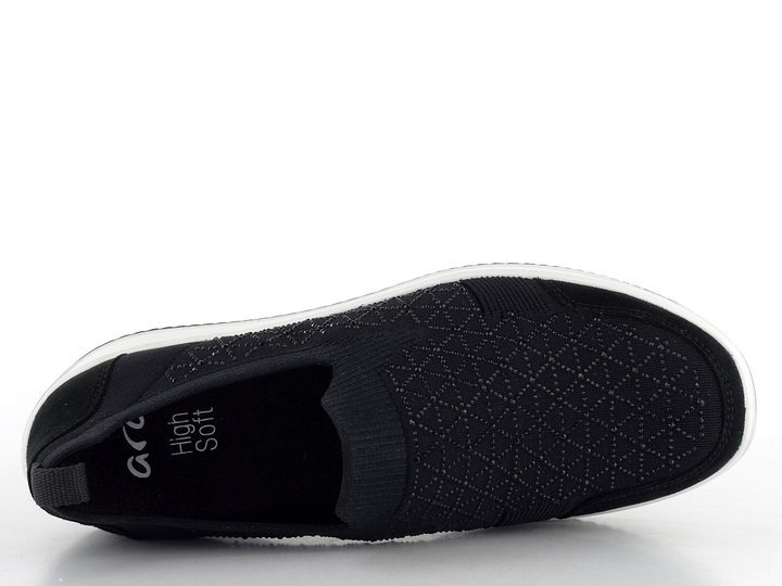 Ara textilní mokasíny černé Lissabon 12-54050-10