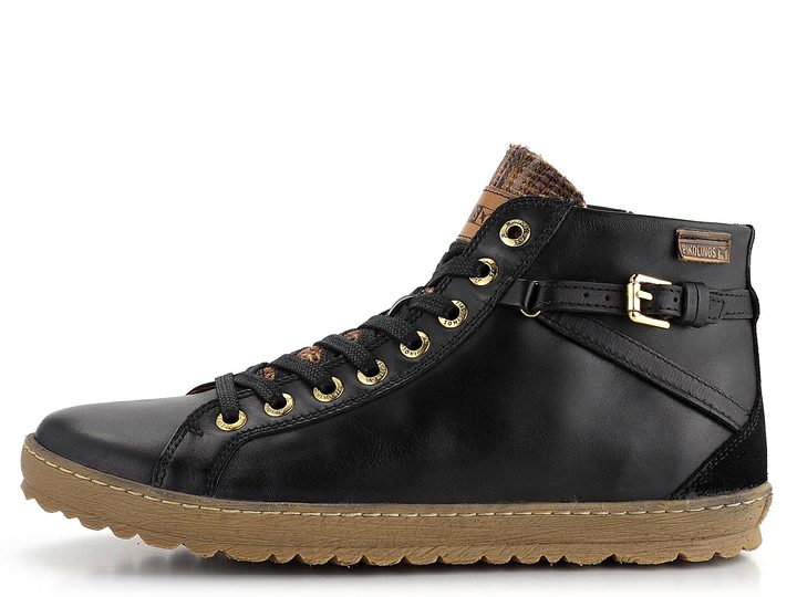 Pikolinos černý kotník s barevným jazykem 901-7312 Black