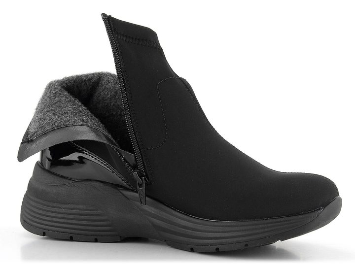 Remonte čierna textilná členková obuv s membránou D6677-03