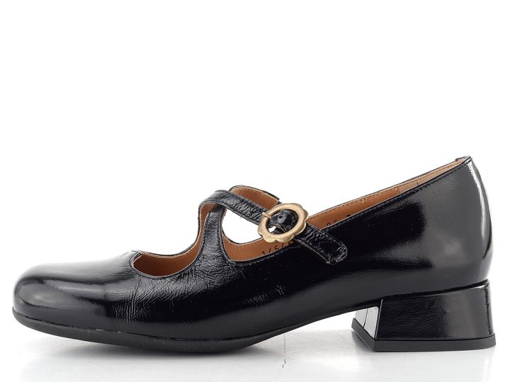 Fly London lakované lodičky s páskem černé P145460000