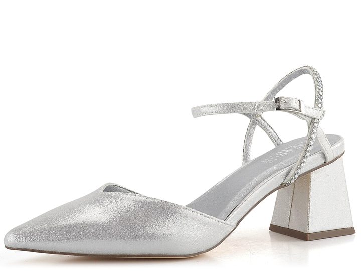 Menbur společenské lodičky s volnou patou Plata/Silver 25762