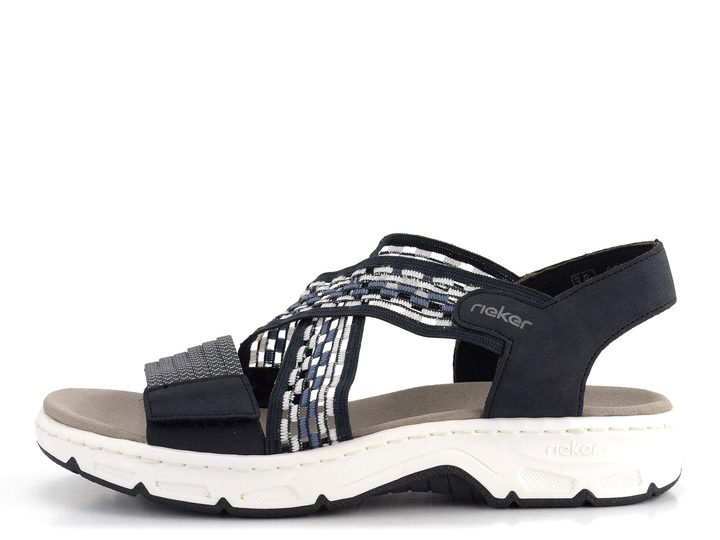 Rieker športové sandále s kríženými pásikmi tmavo modré V9875-14
