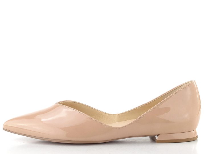 Högl vykrojené lakované baleríny nude 0-170014-1800