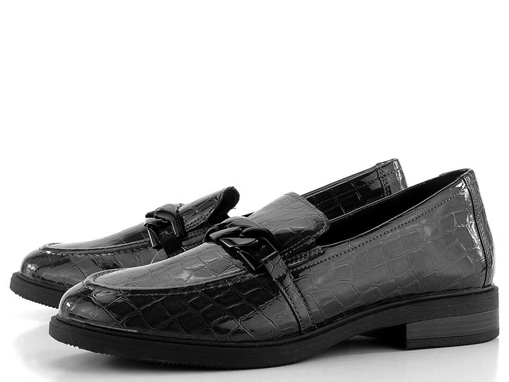 Remonte černé lakované polobotky D1U00-00