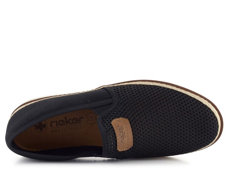 Rieker vzdušné pánské espadrilky černé B2366-00