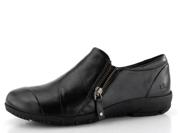 Josef Seibel kožené polobotky se zipem černé 87319971