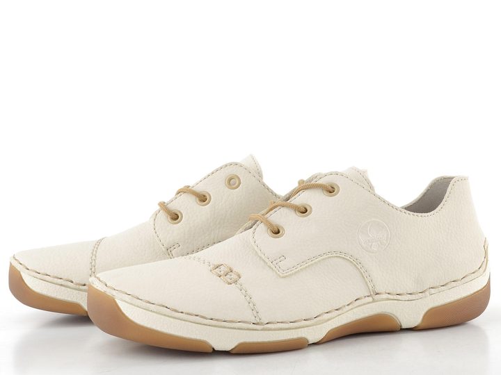 Rieker šněrovací polobotky offwhite 55920-80
