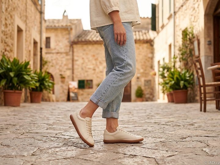 Camper šněrovací polobotky Pelotas white natural K201819-003