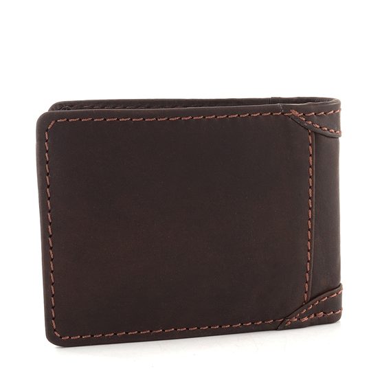 Lagen peněženka štepovaná hnědá 511461