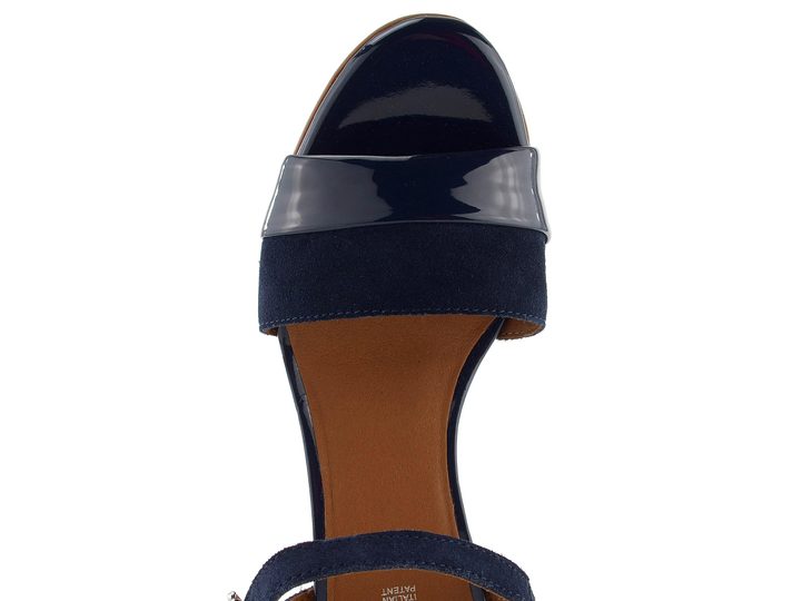 Geox sandále na podpätku New MaryKarmen Navy D35RLB022HHC4002