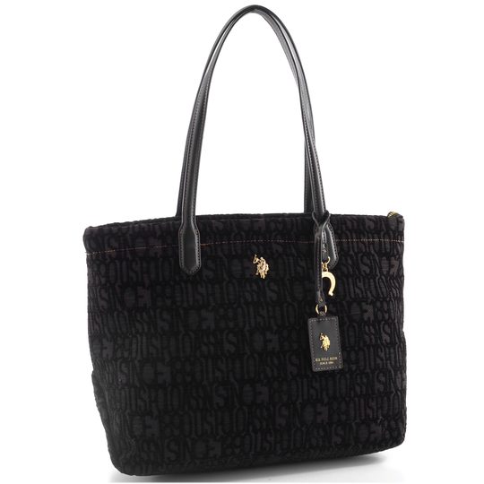 U.S. POLO ASSN. textilní shopper kabelka se vzorem black/dark BIU269353WZCP05