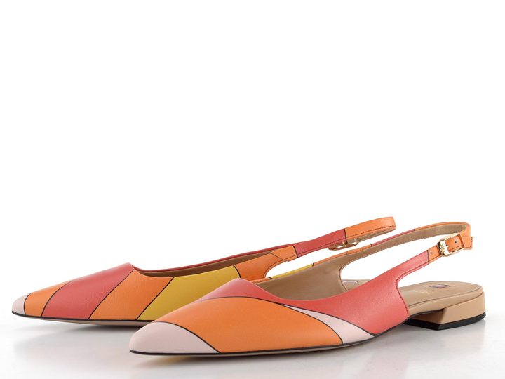 Högl baleríny s volnou patou Orange Multi  9-101948