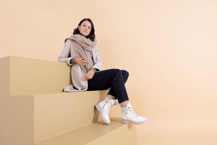 Remonte biela šnurovacia členková obuv s membránou D0E71-80