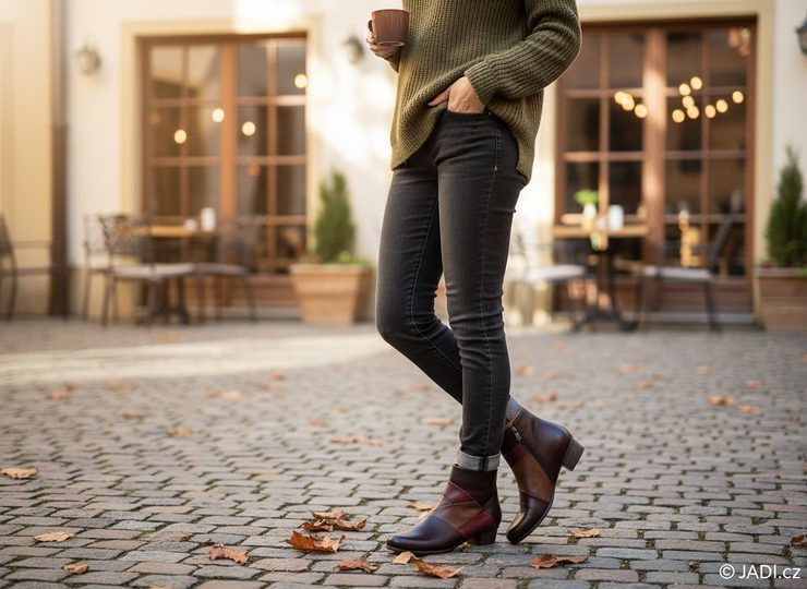 Regarde kotník na podpatku Stefany-396 Sangria/Noce