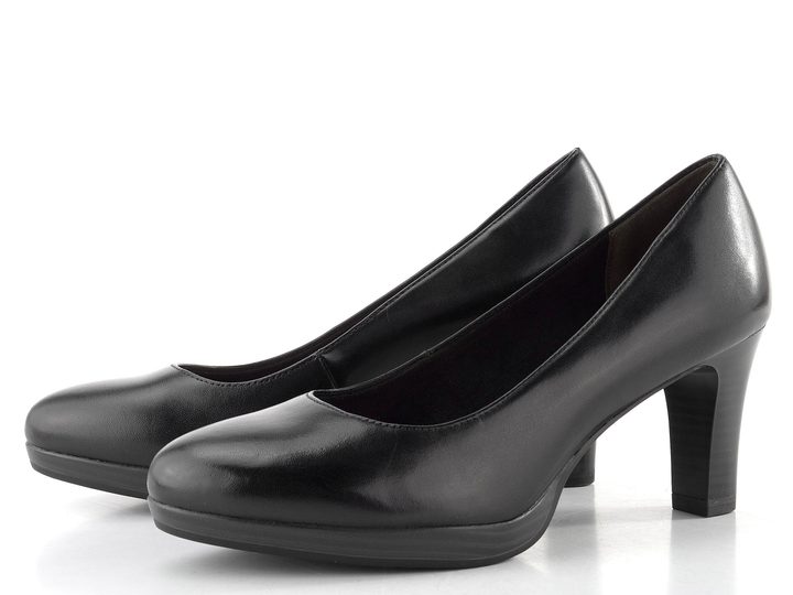Tamaris kožené hladké lodičky Black 1-22410-41