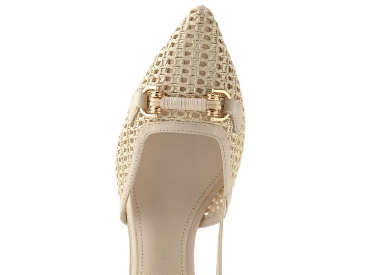 Tamaris proplétané lodičky s volnou patou ivory 1-29634-44