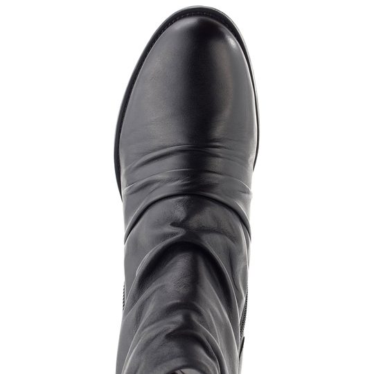 Creator kotník na podpatku se dvěma zipy Soft black IB 24595