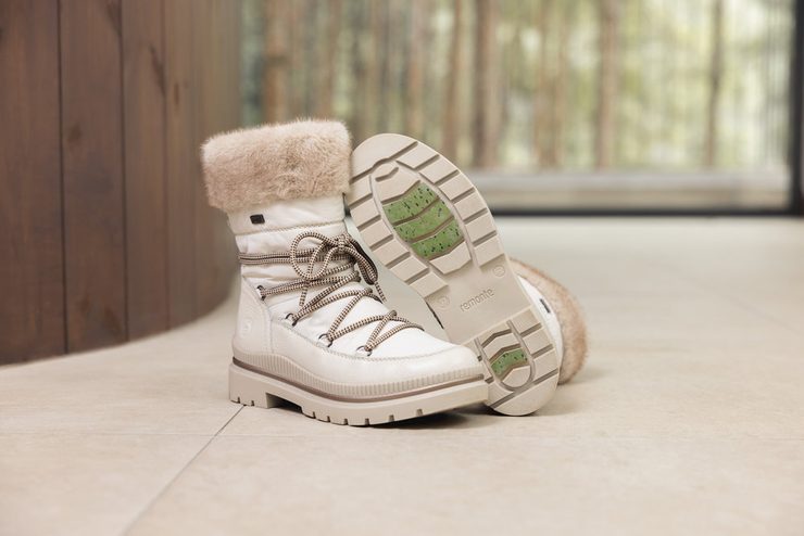 Remonte šnurovacia členková obuv s membránou biela D0C81-80