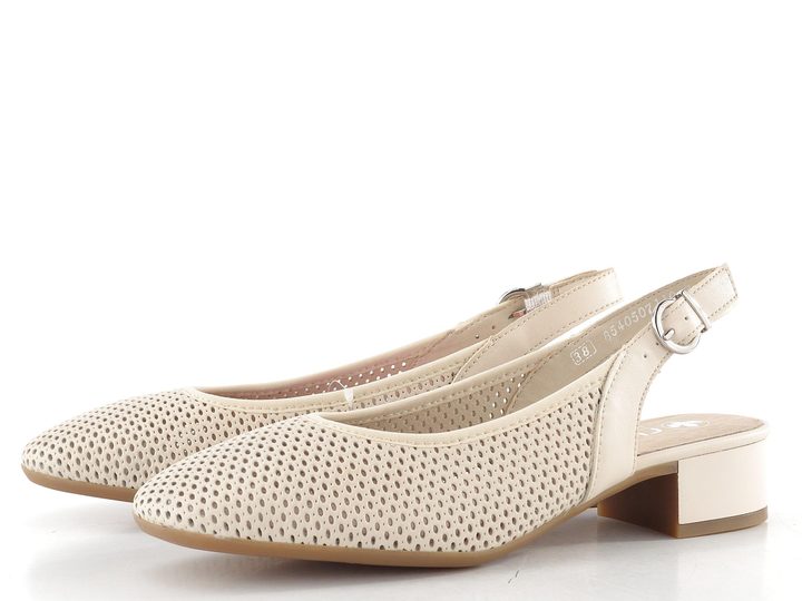 Rieker prořezávané lodičky s volnou patou porzellan/cliff 43458-60