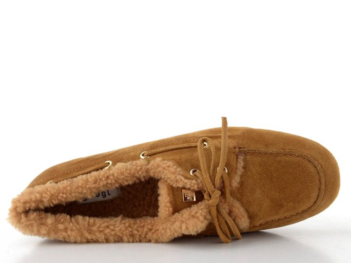 Högl semišové polobotky s beránkem camel 2-100638-1100