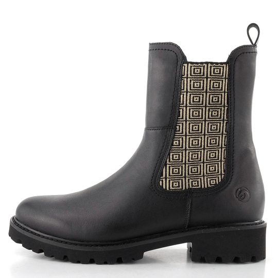Remonte vyšší chelsea kotník schwarz/schwarz-gold D8694-03