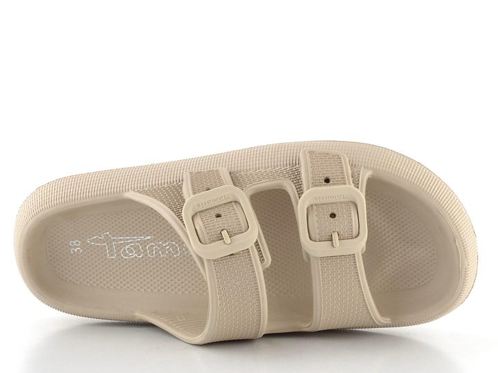 Tamaris pantofle s nastavitelnými pásky Beige 1-27508-42