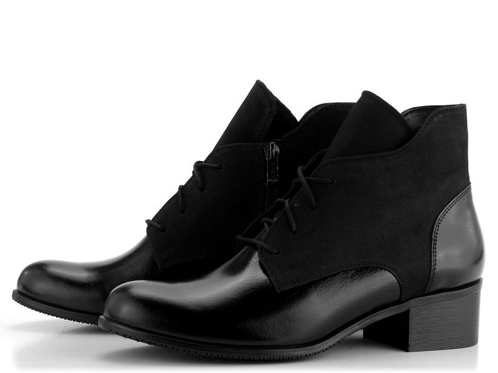 Barton dámský elegantní kotník na podpatku černý 6923