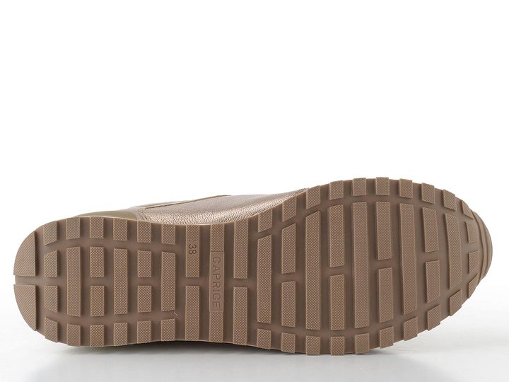 Caprice kotníkové tenisky s membránou taupe metallic 9-26201-43