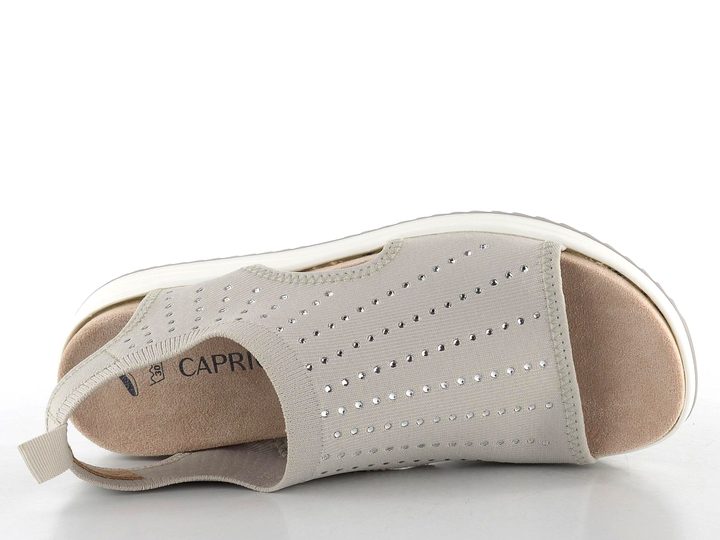 Caprice úpletové sandály Lt Grey Knit 9-28706-42