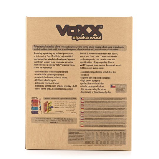 Dárkový box ponožek a palčáků Voxx s alpaka a merino vlnou sv.modrá