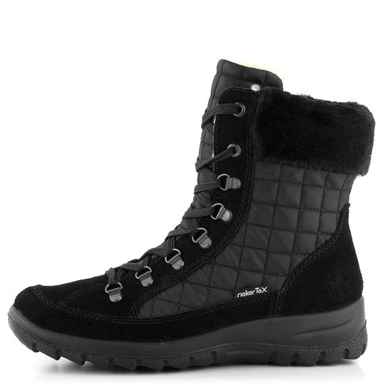 Rieker prošívaný kotník s membránou černý L7141-00