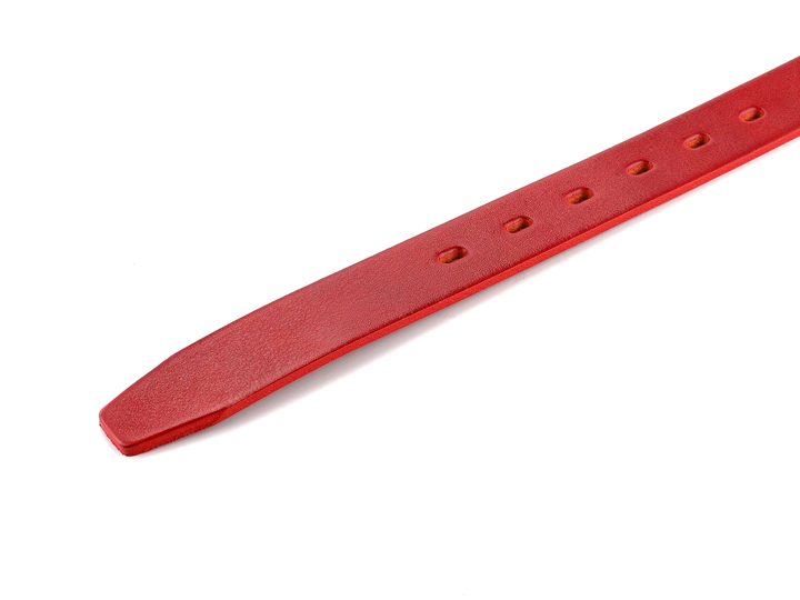 Dámský kožený opasek širší červený 199-93