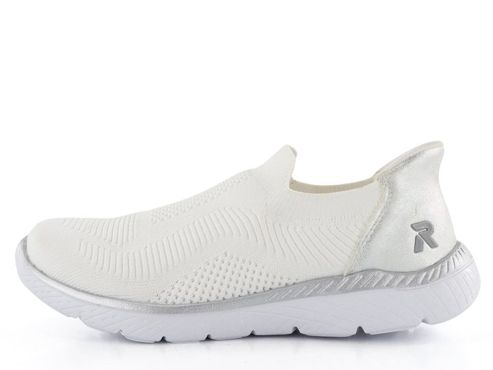Rieker úpletové nazúvacie tenisky Weiss/Ice M5072-80
