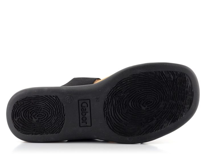 Gabor fuzbetové šľapky čierne 03.702.87