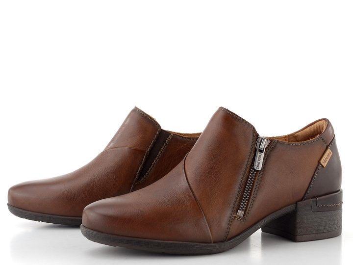 Pikolinos dámské zipové polobotky na podpatku Malaga cuero W6W-5902C1