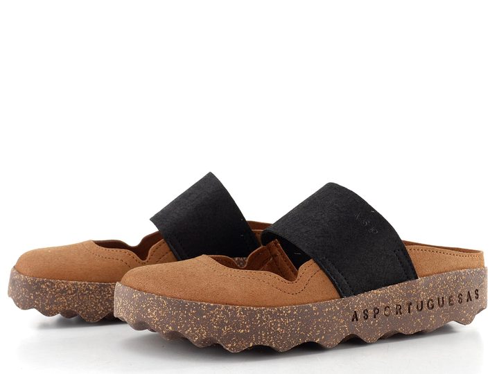 Asportuguesas pantofle s plnou špičkou Cana L brown P018176014