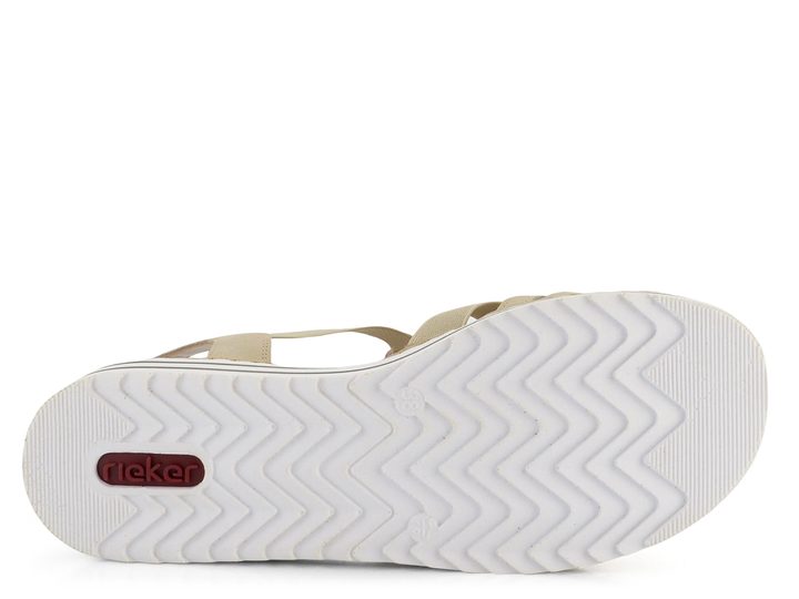 Rieker sandále na kline béžové V0649-62