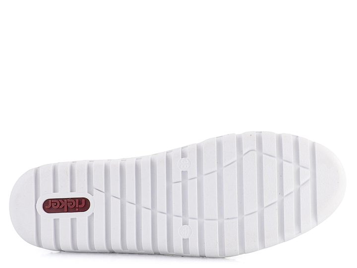 Rieker biele poltopánky s prerezávaným vzorom M2300-80