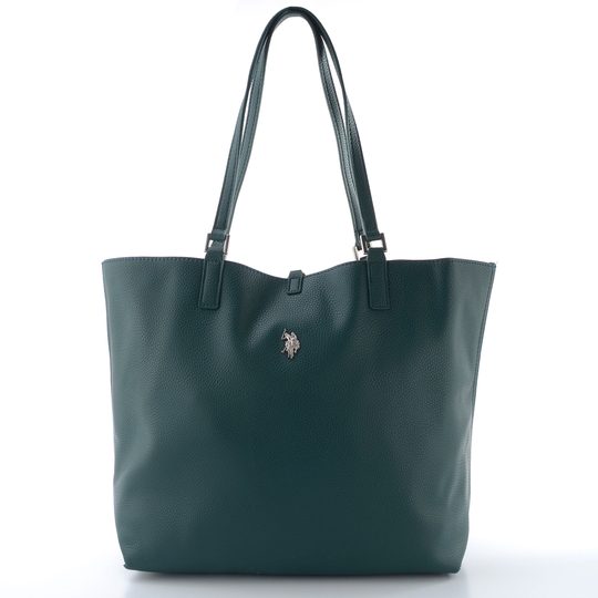 U.S. POLO ASSN. velká oboustranná shopper kabelka s etují zelená BEUM08706WVPF77