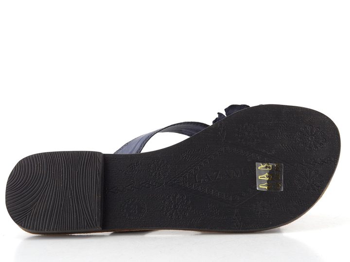 Lazamani žabky s květinou black 33517