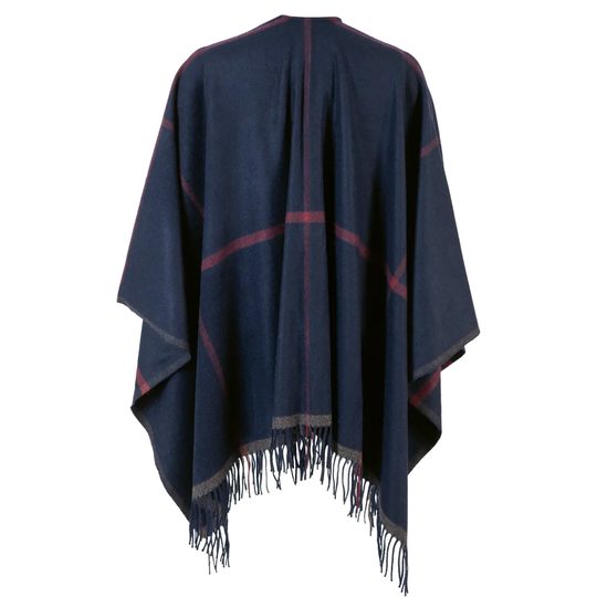 Högl luxusní vlněný pléd s kašmírem - pončo darkblue 0-196200-3500