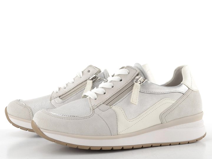 Gabor široké tenisky se zipem bianco/white/silber 86.307.60
