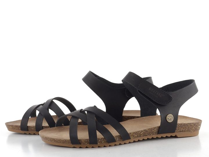 Mustang páskové sandály černé 1307-811-009