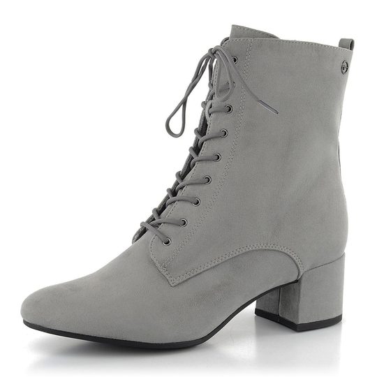 Tamaris elegantné členkové topánky so šnurovaním Light grey 1-25102-25