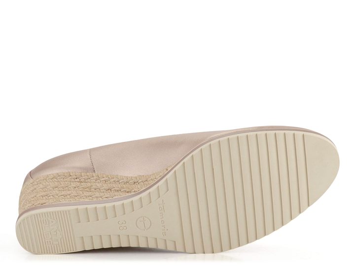 Tamaris lodičky na klínu Light gold 1-22305-42