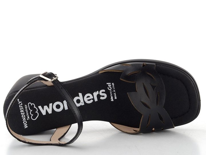 Wonders sandály na podpatku negro D-2301