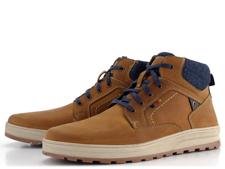 Klondike pánský sneakers kotník hnědý 92602 Tan/Blue