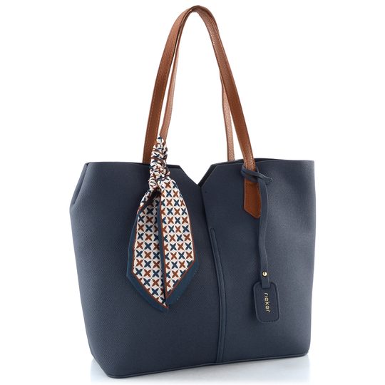 Rieker shopper kabelka se stuhou ozean H1045-14